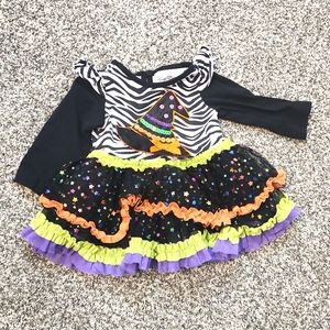 Baby Girl Fancy Halloween Witch Hat Top Dress